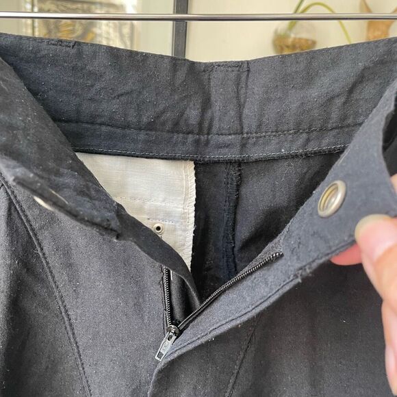 Vintage 80s 90s Gabrielle New York High Waist Taper Black Pants Zipper Details 2 - Picture 6 of 8